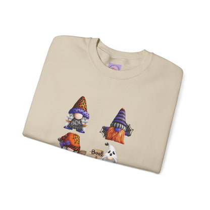 Spooky Gnome Sweatshirt, Double-Sided Halloween Gnome Pullover, Gnome Themed Apparel, Halloween Gnome Crewneck, Halloween Gnome Pullover,  Spooky Gnome Shirt, Unisex Gnome Sweatshirt