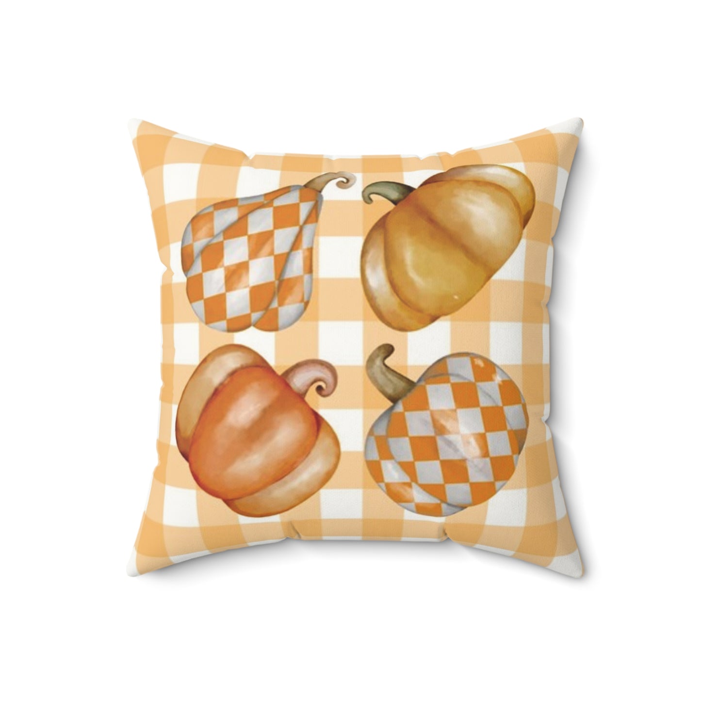 Plaid Pumpkin Pillow, Halloween Pumpkin Accent Throw, Thanksgiving Pumpkin Cushion, Rustic Autumn Pillow, Harvest Home Pillow,Pumpkin Pillow