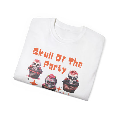 Scary Skull Cupcake Shirt, Skull Cupcake Party Shirt, Halloween Cupcake Shirt, Halloween Cupcake Party Shirt, Gothic Skull Party Tee.