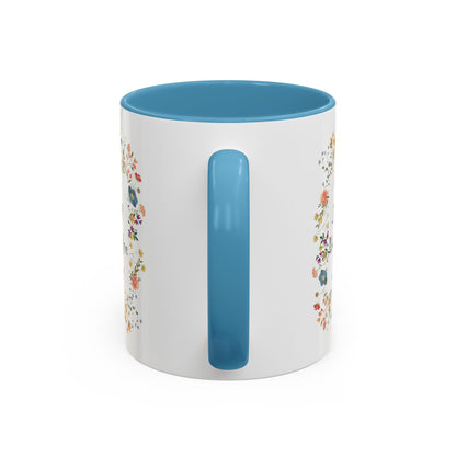 Mom Love Mug, Cottagecore Tea Accent Cup, Wildflower Accent Coffee Mug, Mom Love Accent Mug, Mother's Accent Coffee Mug, Message To Mom Mug.