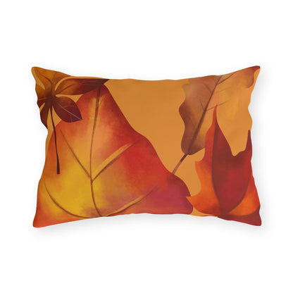 Autumn Leaves Throw Pillow, Fall Decorative Cushion, Thanksgiving Home Décor, Cozy Farmhouse Pillow, Seasonal Accent Cushion