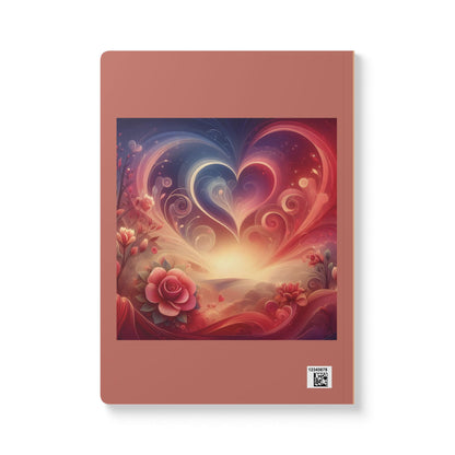 Whimsical Valentine Day Journal, Romantic Stationery Gift , Floral Heart Notebook, Valentine's Keepsake Book, Love Inspired Journal, Love Story Journal, Inside Prints Journal, Romantic Writing Journal, Couples Keepsake Journal