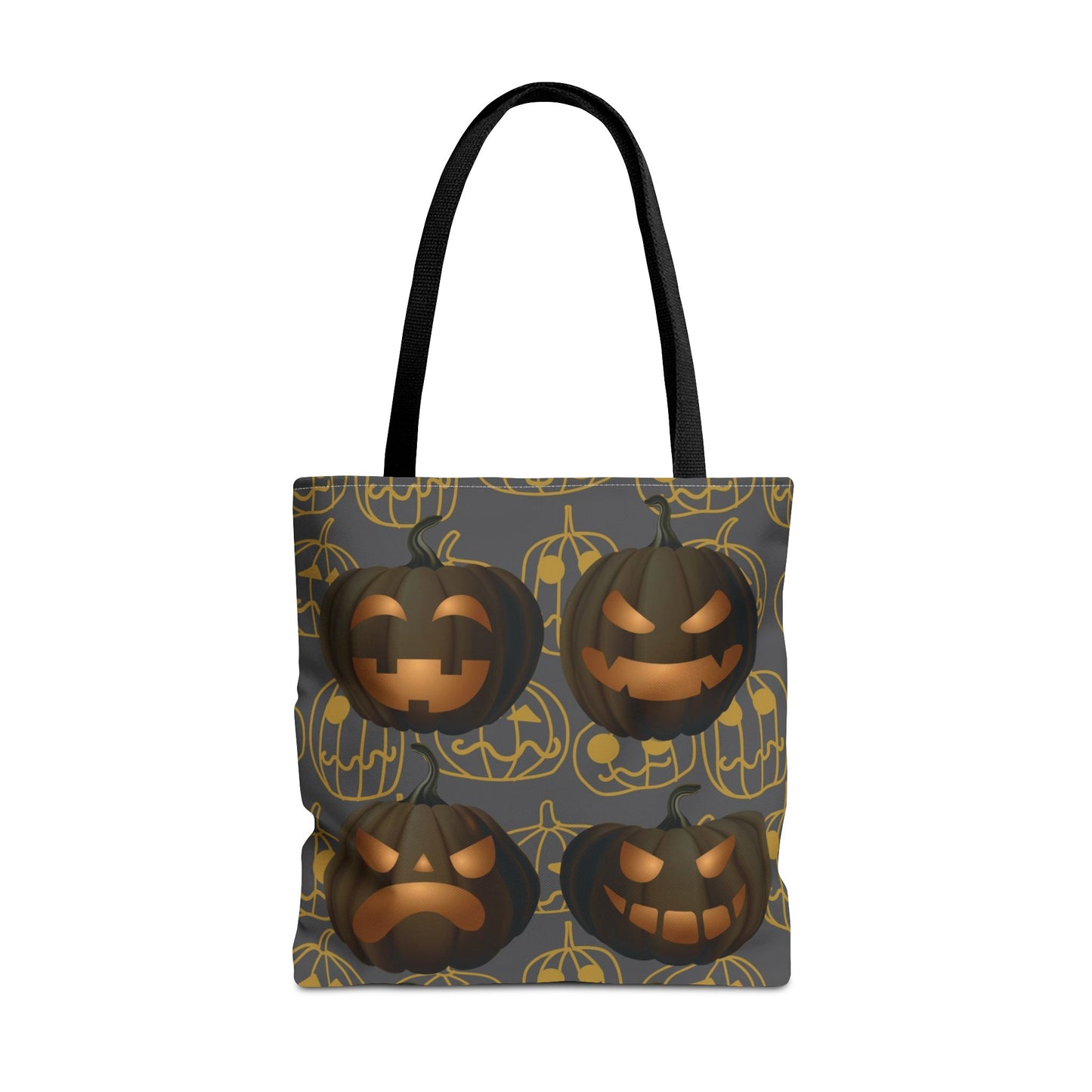 Pumpkin Tote Bag, Jack O Lantern Pumpkin Tote, Scary Pumpkin Bag, Halloween Pumpkin Canvas Gift Bag, Pumpkin Candy Tote, Spooky Pumpkin Bag