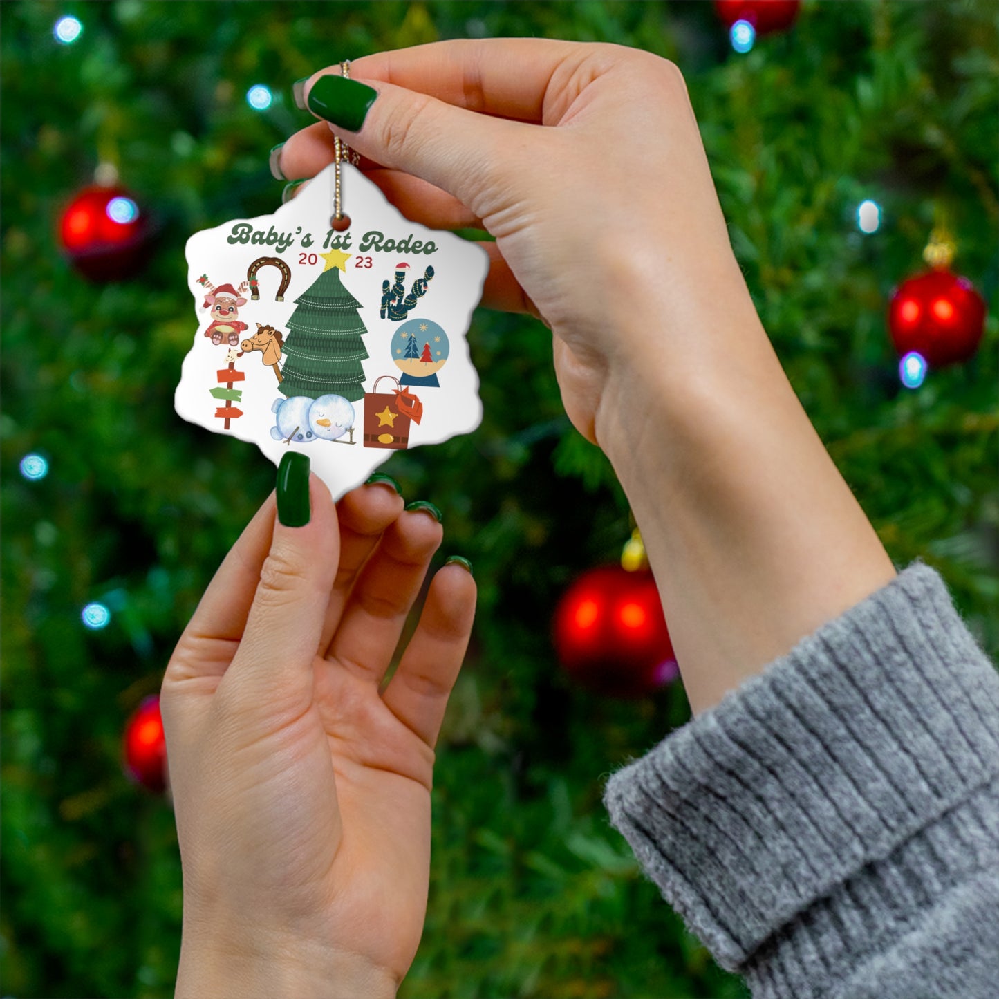 Ceramic Ornament, 4 Shapes