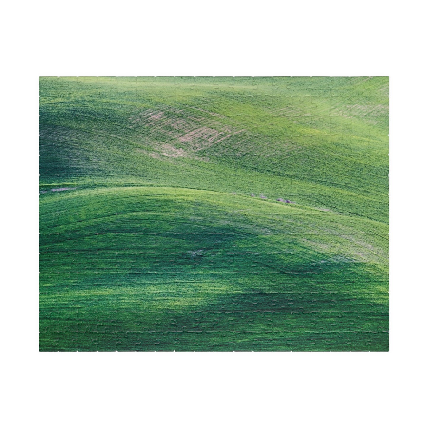 Jigsaw Puzzle (110, 252, 500, 1014-piece), Adult Puzzle, Family Puzzle, Puzzle, Sea Green Puzzle, Abstract Green Art Puzzle, Vibrant Green Puzzle, Green Minimalist Puzzle, Green Gradient Puzzle, Green Wave puzzle.