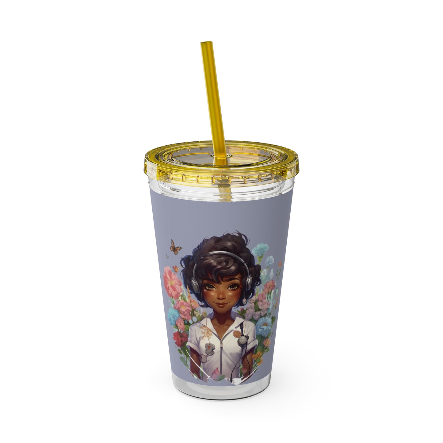 Sunsplash Tumbler with Straw, 16oz