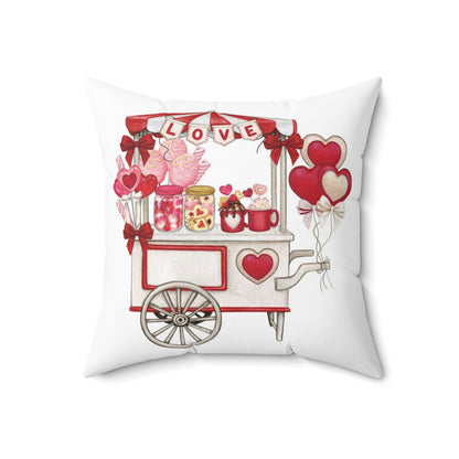 Gnome's Valentine's Day Spun Polyester Square Pillow