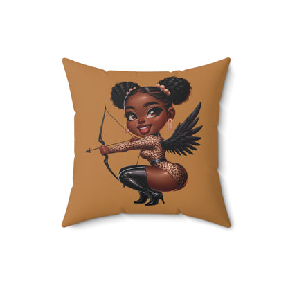 Black Cupid Valentine Pillow,  Angel Throw Pillow, Cherub Throw Pillow, Heavenly Décor Pillow, Chic Angel Cushion, Fantasy Angel Pillow, Angel Decor Pillow, Angel Cherub Decor