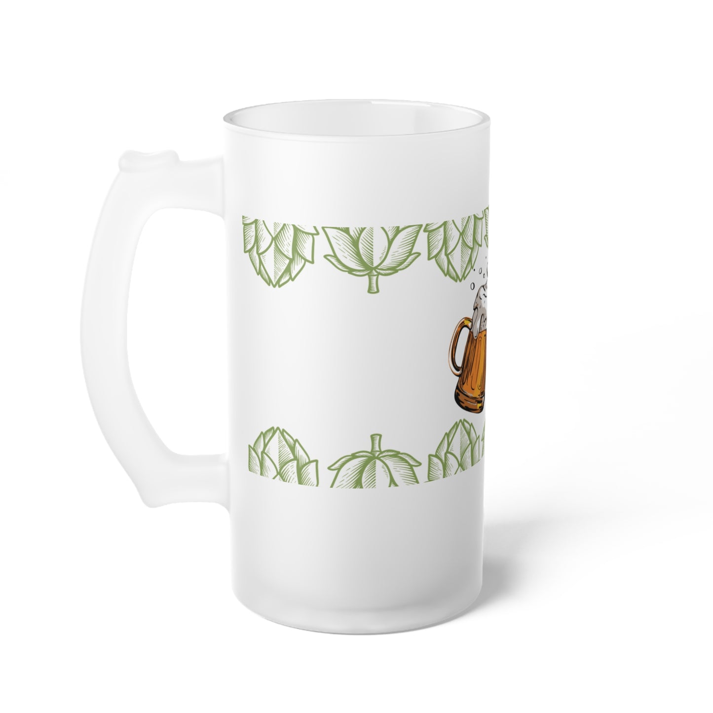 Decorative Frosted Mug, Frosted Design Beer Mug, Father's Frosted Beer Mug, Frosted Beer Stein Mug, 16 Oz Frosted Glass Beer Mug,