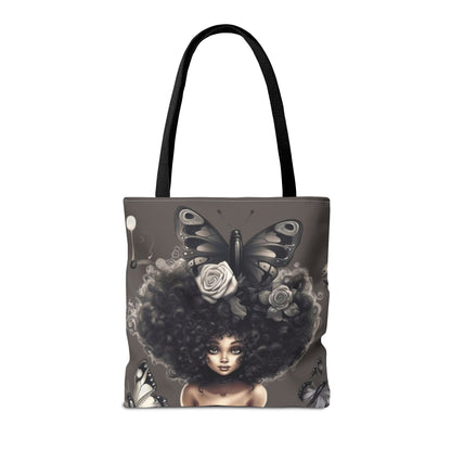 Mystic Woman Tote Bag, Black Women Butterfly Tote, Black Butterfly Women Tote, Mother Butterfly Tote, Black Butterfly Tote, Butterfly Women Tote Bag, African Women Tote Bag