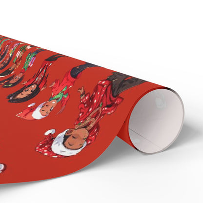 Afrocentric Holiday Paper, Cultural Christmas Wrapping Paper, Diverse Wrapping Paper, African American Christmas Wrapping Paper, Cultural Gift Wrap, Afrocentric Wrap, Children Christmas Wrapping Paper, Ethnic Gift Wrap