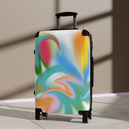 Abstract Art Suitcase, Colorful Rolling Suitcase, Art-Inspired Luggage, Trendy Carry-On Suitcase, Vibrant Suitcase, Artistic Luggage, Colorful Travel Luggage, Unique Carry On