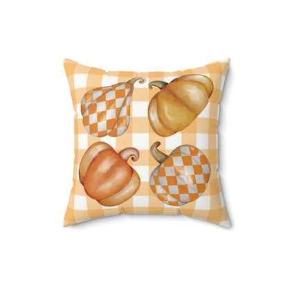 Plaid Pumpkin Pillow, Halloween Pumpkin Accent Throw, Thanksgiving Pumpkin Cushion, Rustic Autumn Pillow, Harvest Home Pillow,Pumpkin Pillow