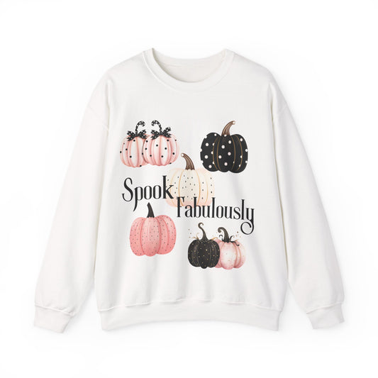 Spook Fabulously Halloween Sweatshirt, Halloween Pumpkin Sweatshirt, Fall Pumpkin Crewneck, Spooky Season Sweatshirt, Cozy Halloween Clothing, Vintage Halloween Sweatshirt, Autumn Pumpkin Sweatshirt, Jack O Lantern Sweatshirt