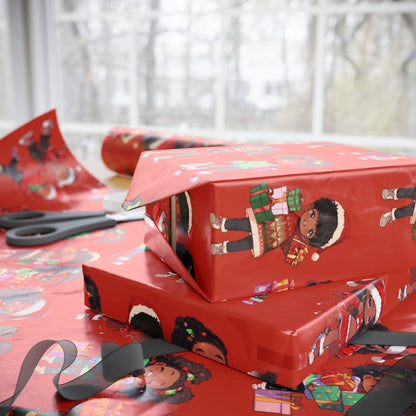 Afrocentric Holiday Paper, Cultural Christmas Wrapping Paper, Diverse Wrapping Paper, African American Christmas Wrapping Paper, Cultural Gift Wrap, Afrocentric Wrap, Children Christmas Wrapping Paper, Ethnic Gift Wrap