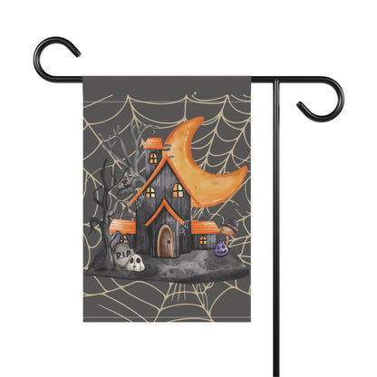 Creepy House Flag, Haunted House Flag, Haunted House Banner, Spook House Flag, Trick Or Treat Flag, Halloween Yard Flag, Fall Yard Flag.