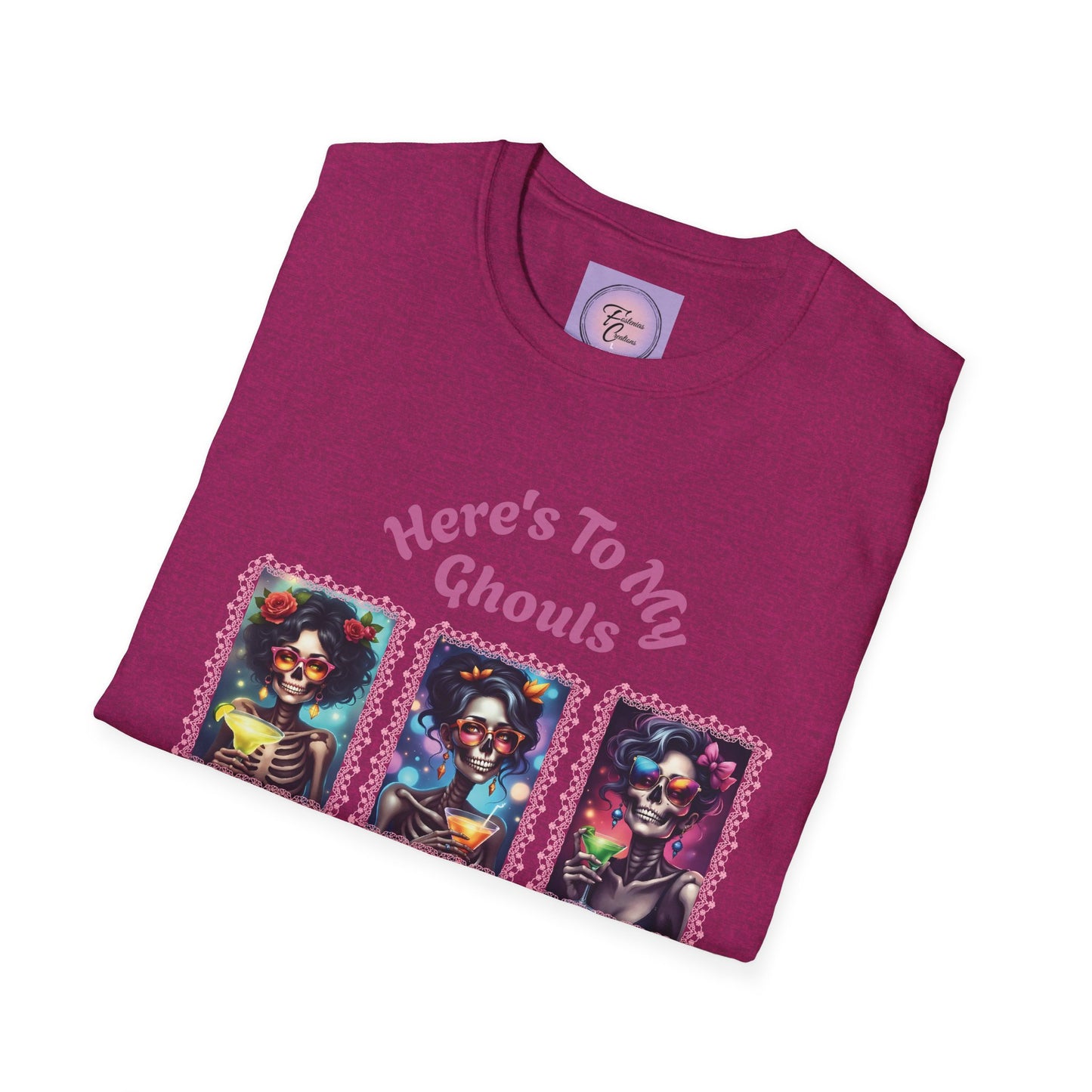 Halloween Ghouls T-Shirt, Day of the Dead Skeleton Shirt, Colorful Sugar Skull Tee, Fiesta Calavera Top, Halloween Skull Graphic T-Shirt Dia de Muertos Party Shirt