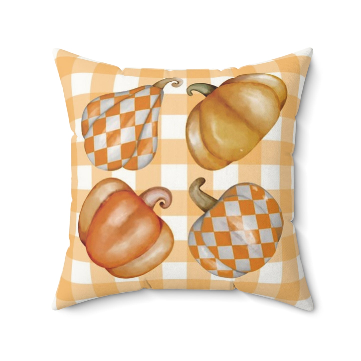 Plaid Pumpkin Pillow, Halloween Pumpkin Accent Throw, Thanksgiving Pumpkin Cushion, Rustic Autumn Pillow, Harvest Home Pillow,Pumpkin Pillow
