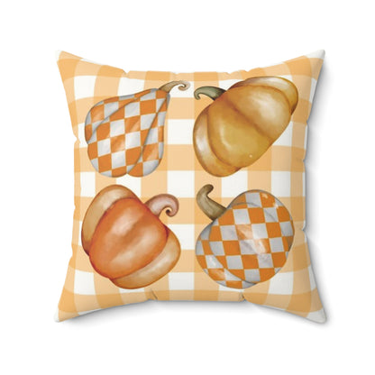 Plaid Pumpkin Pillow, Halloween Pumpkin Accent Throw, Thanksgiving Pumpkin Cushion, Rustic Autumn Pillow, Harvest Home Pillow,Pumpkin Pillow