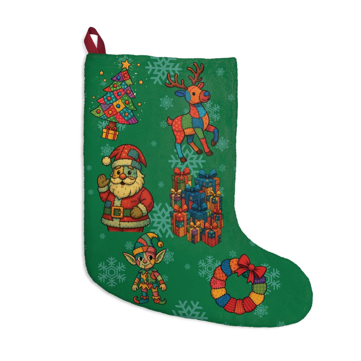 Christmas Stockings, Xmas Stocking, Children Patchwork Gift Holder - Holiday Decor, Festive Home Decor, Christmas Mantel Decor, Stocking