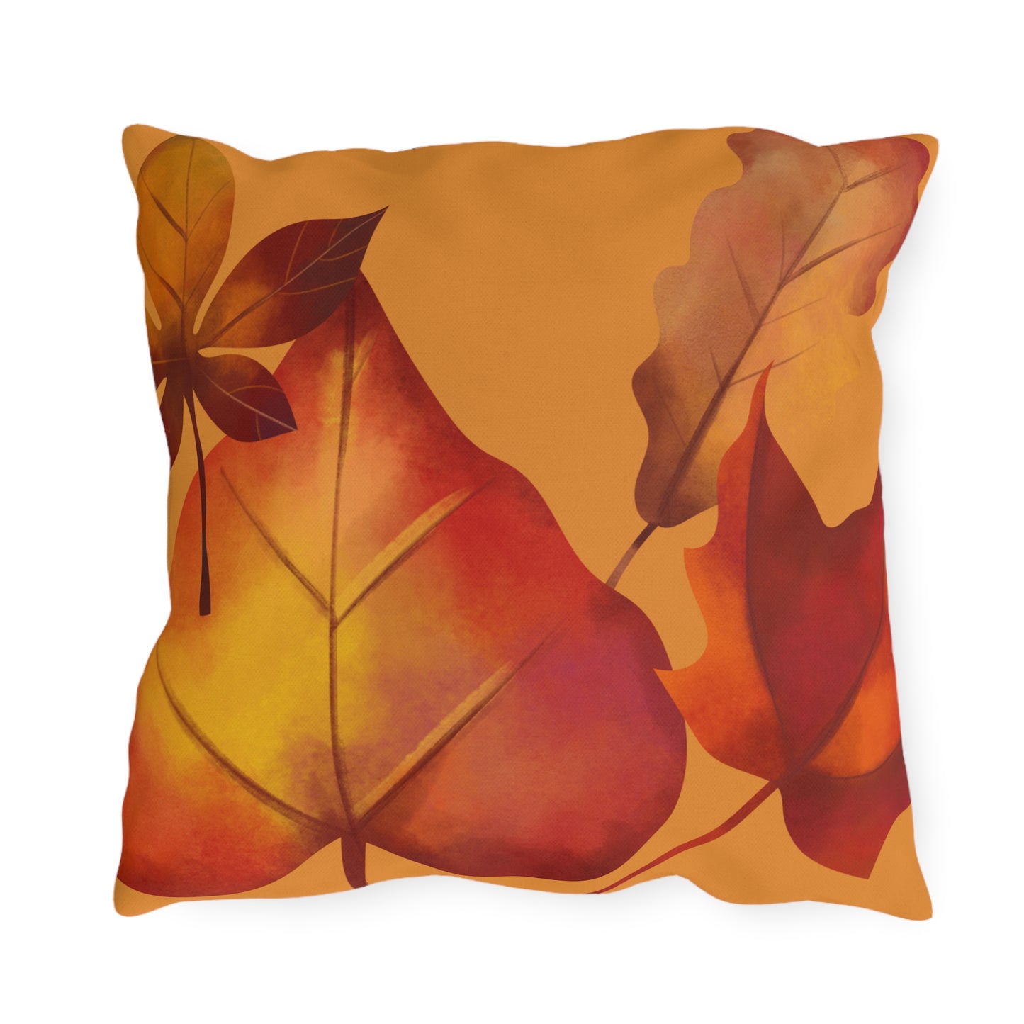 Autumn Leaves Throw Pillow, Fall Decorative Cushion, Thanksgiving Home Décor, Cozy Farmhouse Pillow, Seasonal Accent Cushion