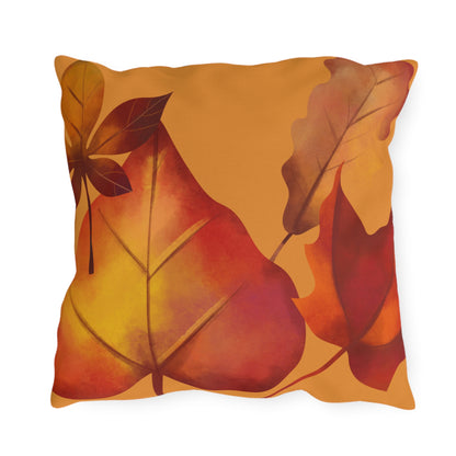 Autumn Leaves Throw Pillow, Fall Decorative Cushion, Thanksgiving Home Décor, Cozy Farmhouse Pillow, Seasonal Accent Cushion