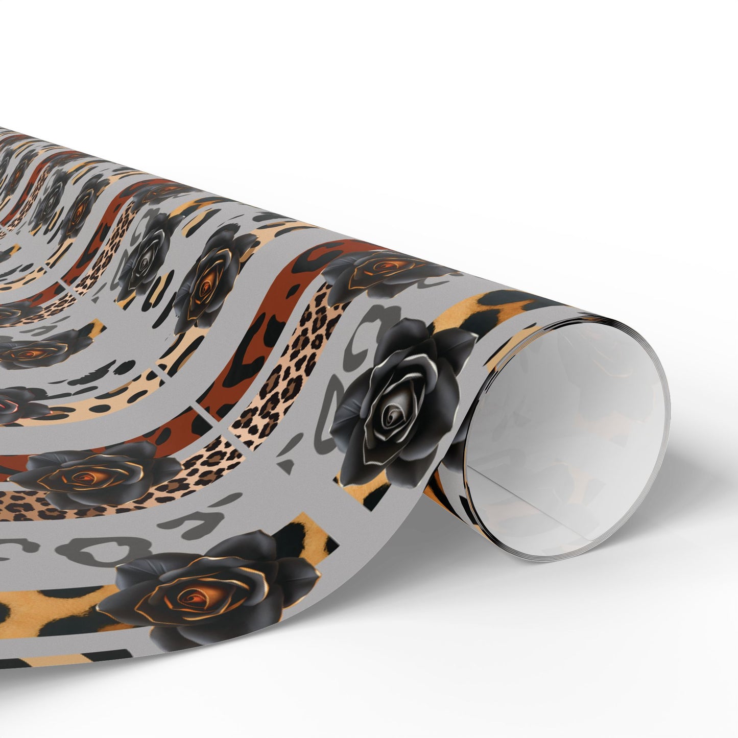 Copy of Copy of Valentine Heart Leopard Wrapping Paper — Romantic Animal Print Gift Wrap