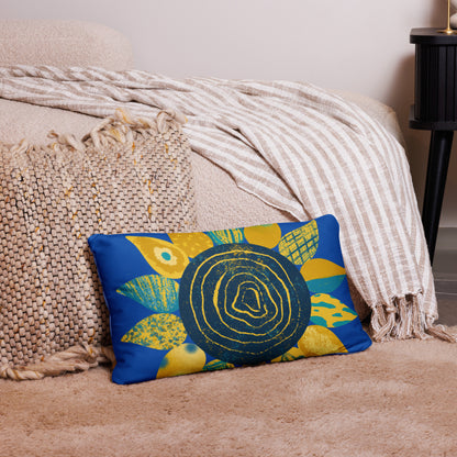 Spiral Color Sunflower Pillow, Sunflower Designed Pillow