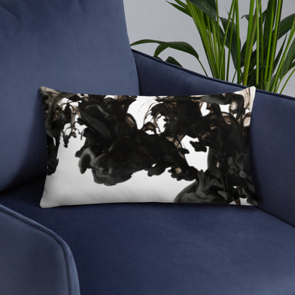 Smoky Black Pillow, Smoke Smoke Pillow, Abstract Pillow, Smoke Black Pillow, Basic Black Pillow, Basic Throw Pillow