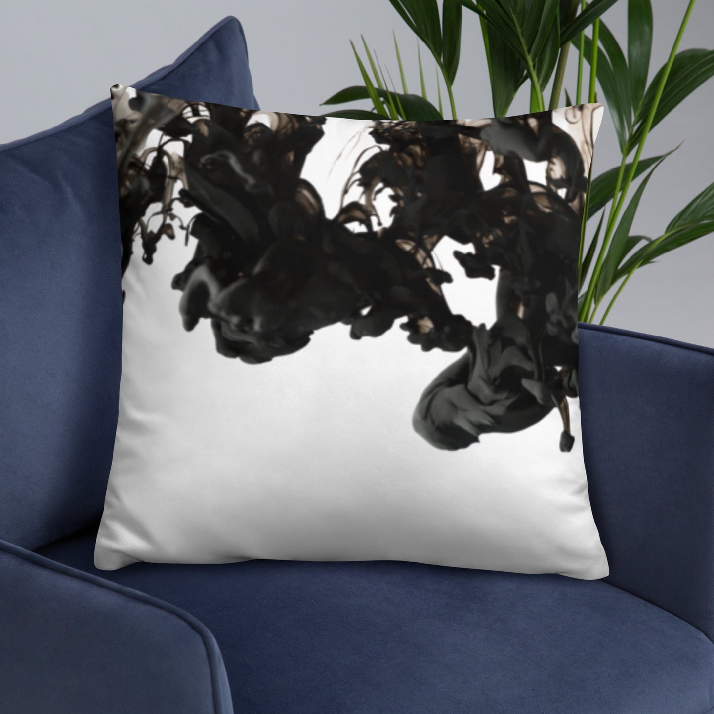 Smoky Black Pillow, Smoke Smoke Pillow, Abstract Pillow, Smoke Black Pillow, Basic Black Pillow, Basic Throw Pillow