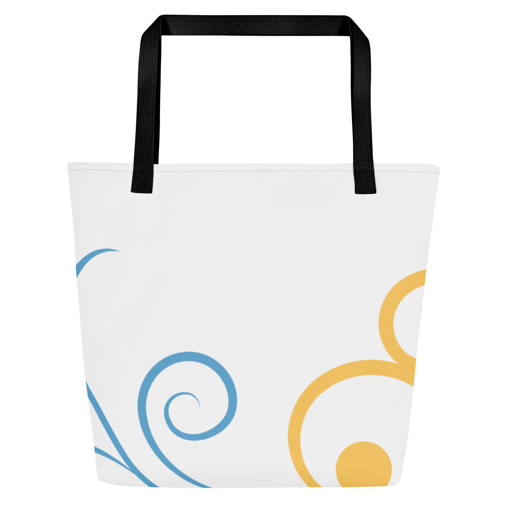 All Over Colorful Spiral Print Tote Bag 