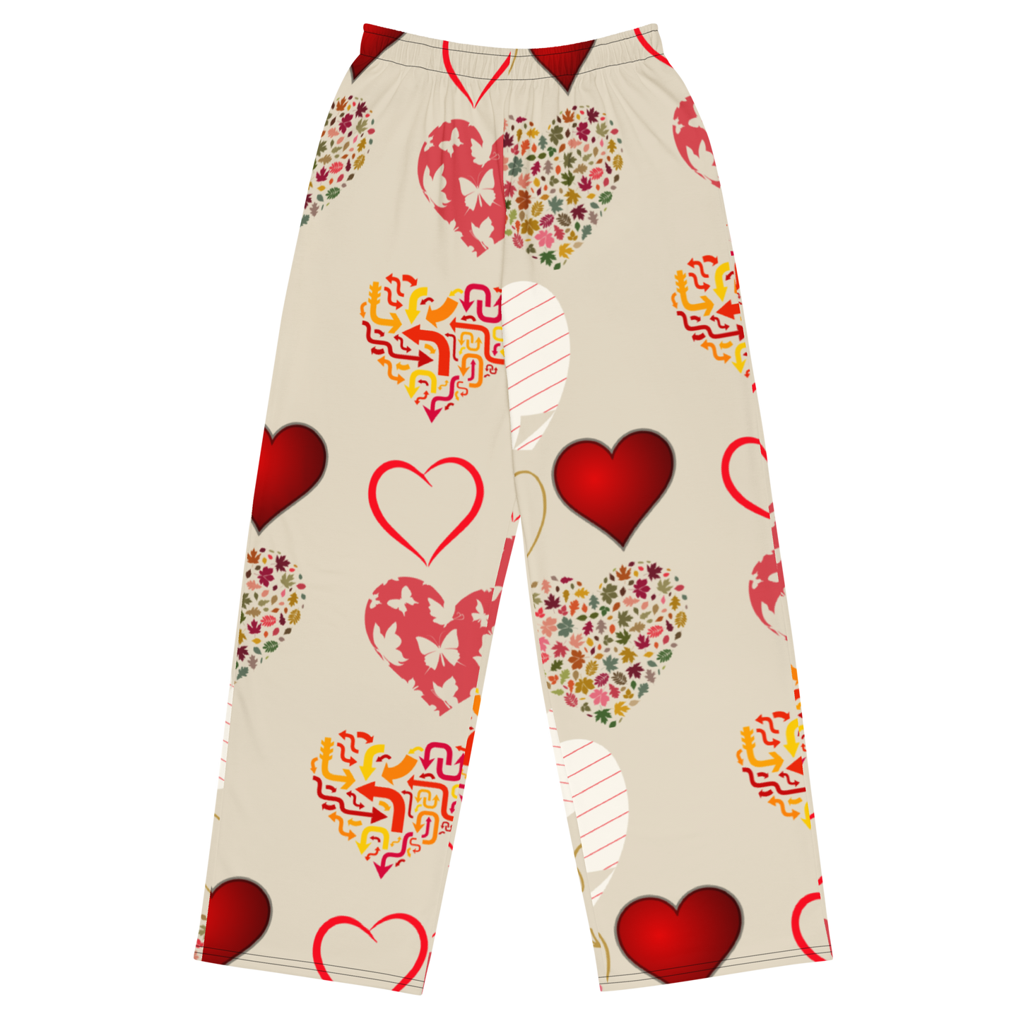 All-over print unisex wide-leg pants