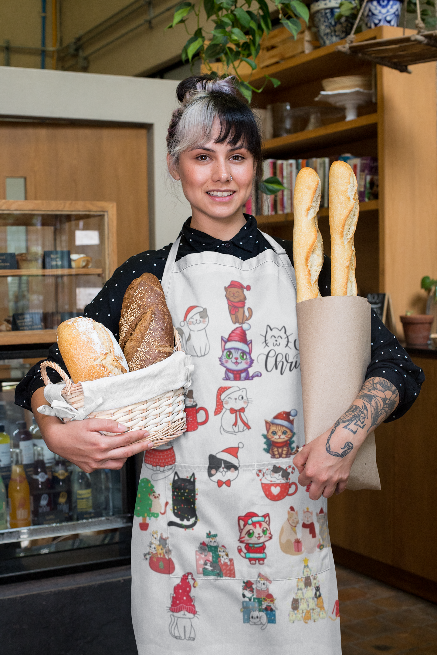 Meow Christmas Cooking Apron