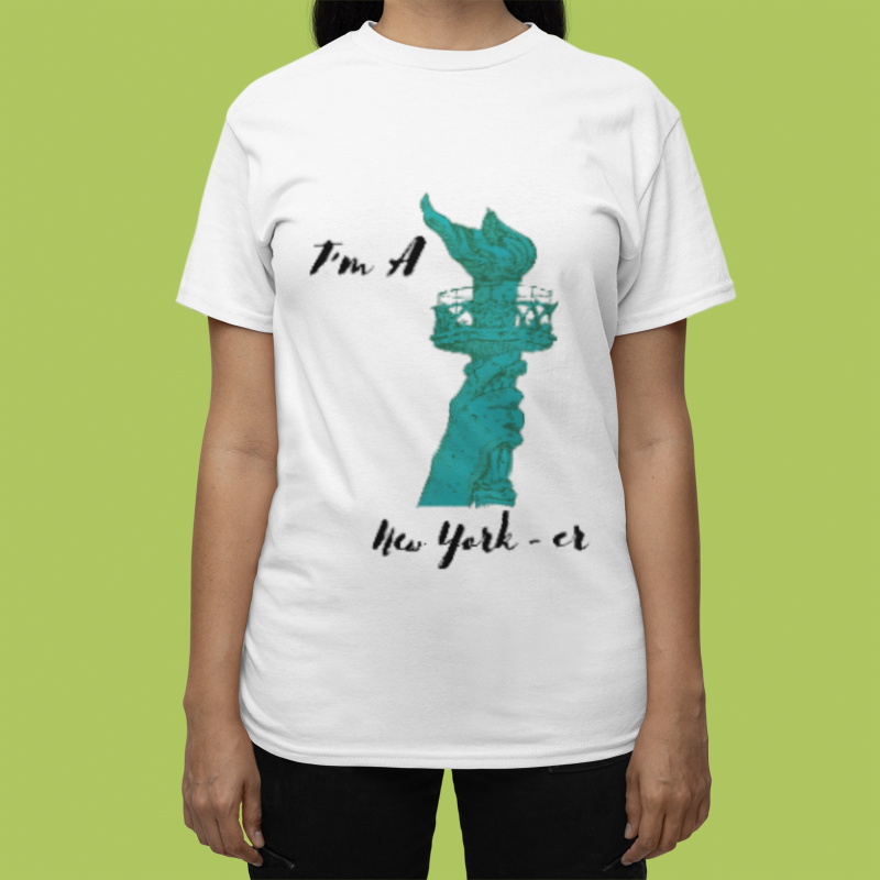 N Y Tee Shirt, I'm A New Yorker Shirt, Minimalist New York Tee Shirt, New York Liberty Tee, Statue of Liberty Tee Shirt, I Love New York Tee