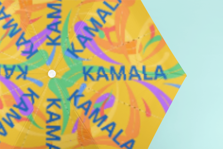 Kamala Colorful Swirly Accent Umbrella