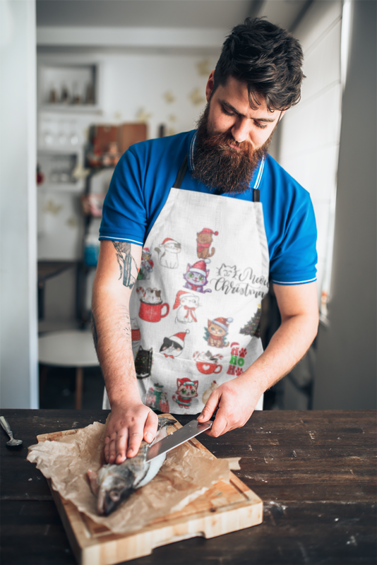 Meow Christmas Cooking Apron