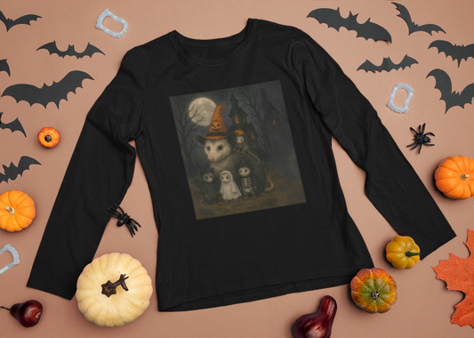 Possum Family Halloween Long Sleeve Tee