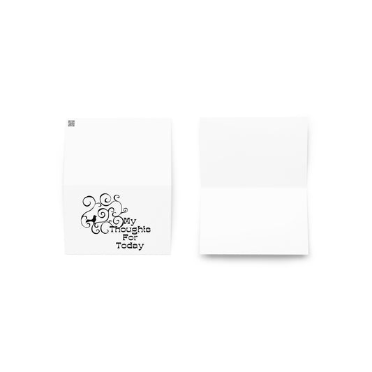 Greeting card with cute graphic