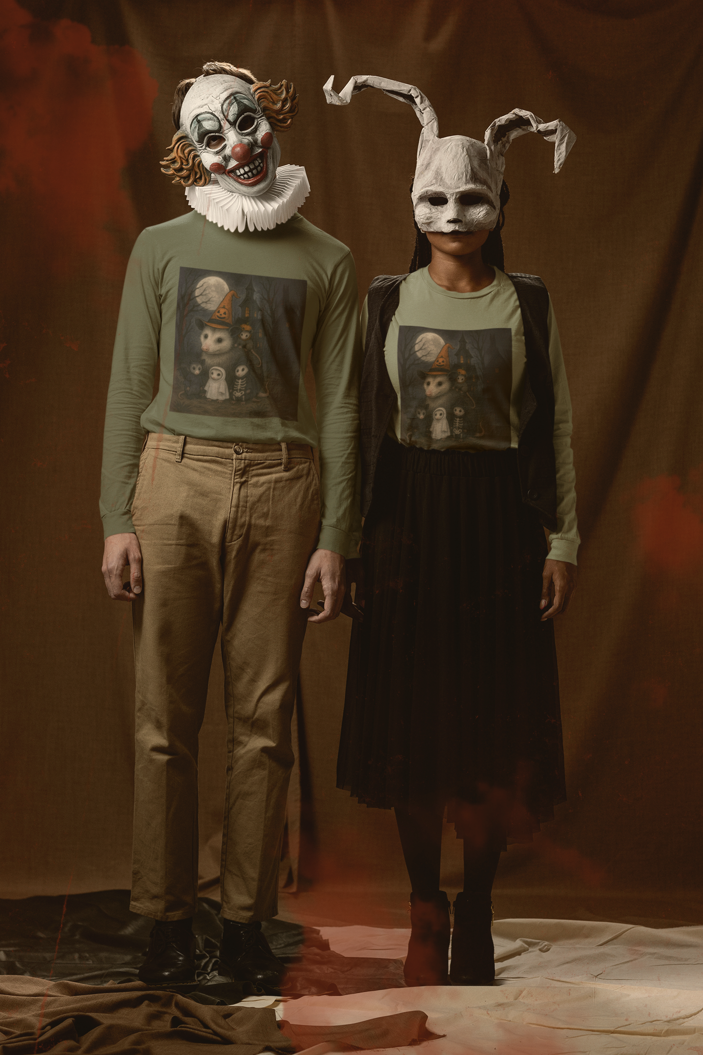 Possum Family Halloween Long Sleeve Tee