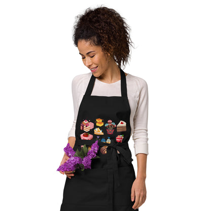 Organic cotton apron - cakes