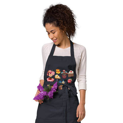 Organic cotton apron - cakes