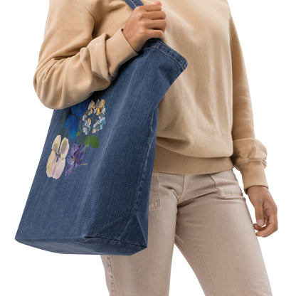 Organic denim tote bag with nice design