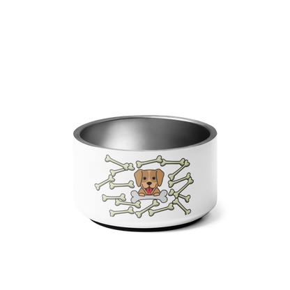 Pet bowl with cute graphic