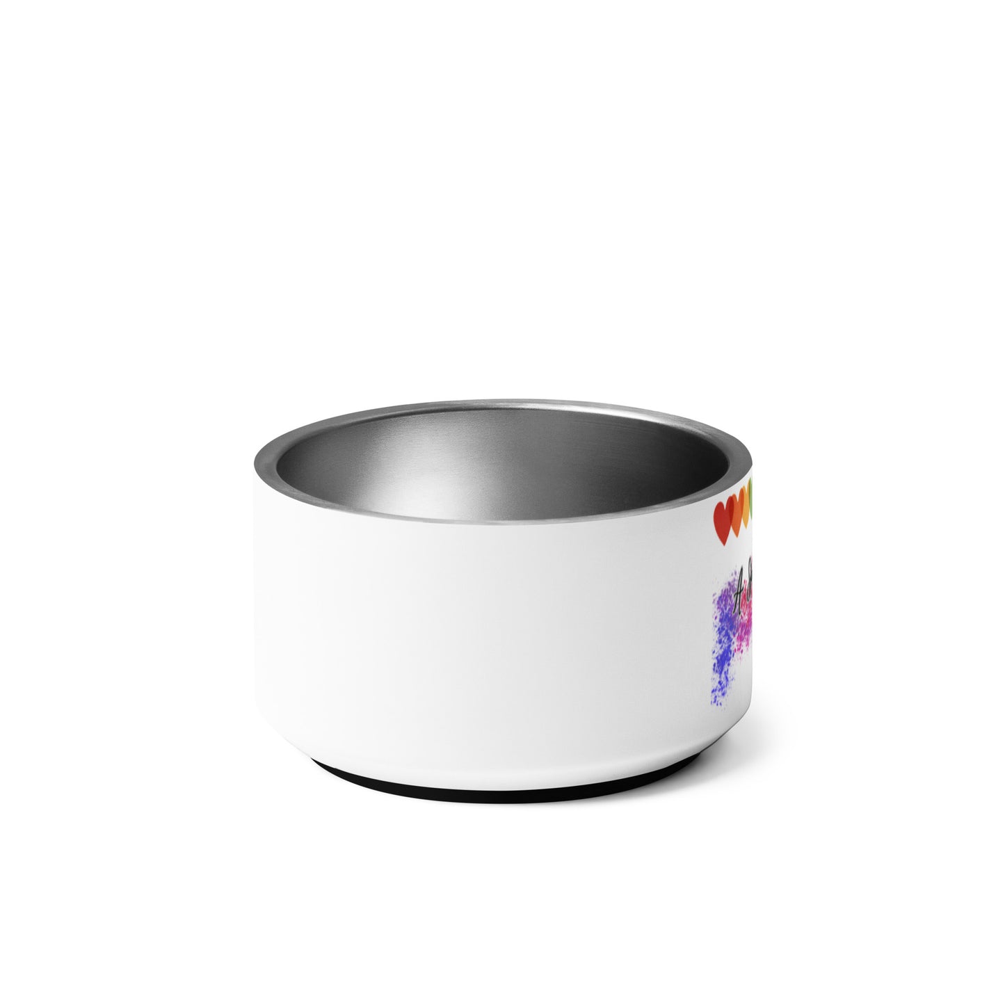 Pet bowl with cute graphic