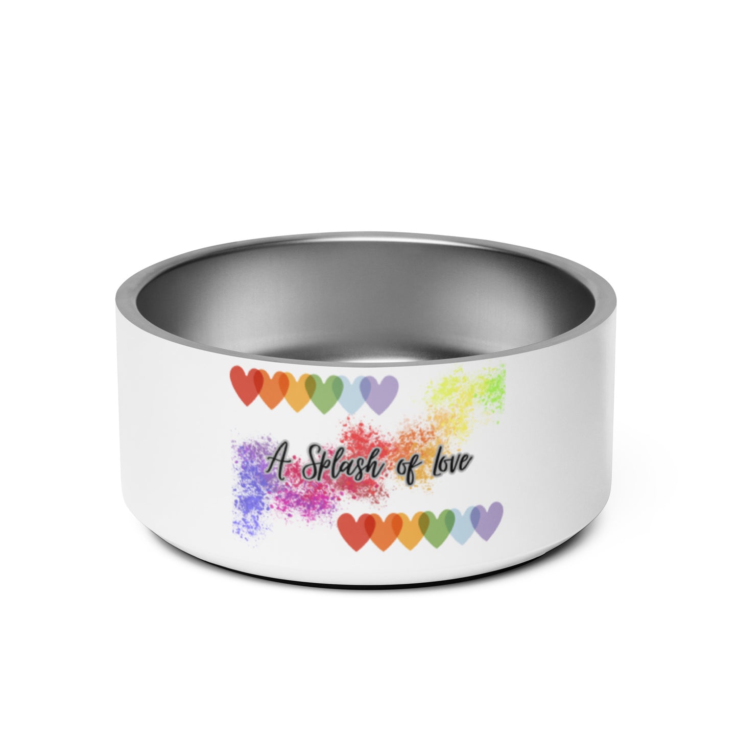 Pet bowl with cute graphic