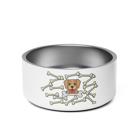 Pet bowl with cute graphic