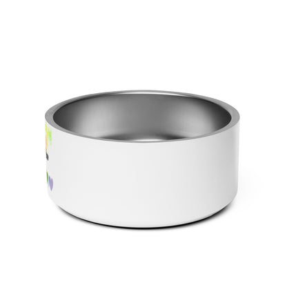 Pet bowl with cute graphic