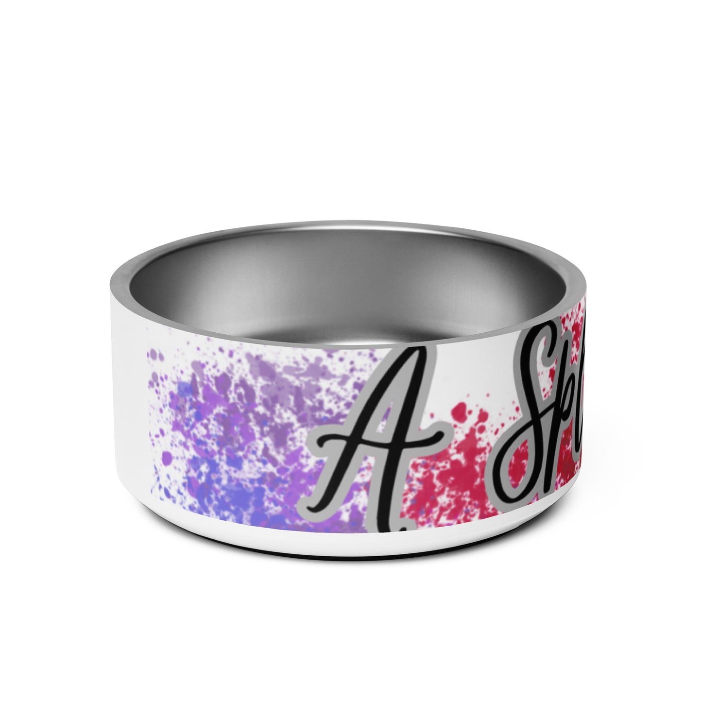 Pet bowl with all around graphic