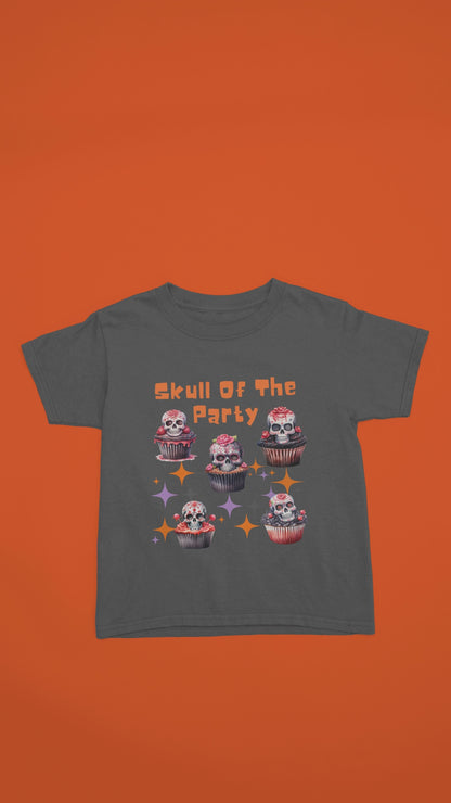 Scary Skull Cupcake Shirt, Skull Cupcake Party Shirt, Halloween Cupcake Shirt, Halloween Cupcake Party Shirt, Gothic Skull Party Tee.