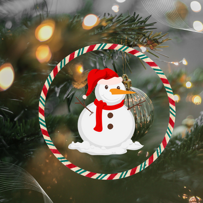 Jolly Festive Snowman Ornament